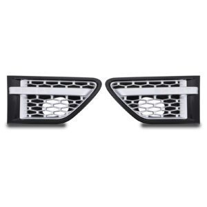 Hawk Black & Silver Wing Side Air Vents To Fit Range Rover Sport 10-13