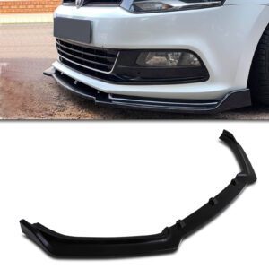 Volkswagen Polo 6C 14-18 Gloss Black Front Lower Chin Lip Splitter