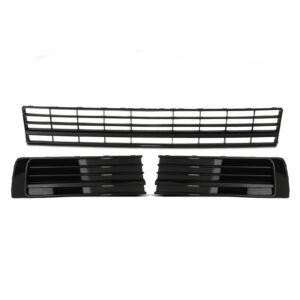 VW Transporter T6 16-19 Lower Grille Trim Set Gloss Black For Models With Radar & Parking Sensors