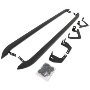 Ford Transit Custom SWB 2013-2017 Matte Black Trapezoid Side Bars