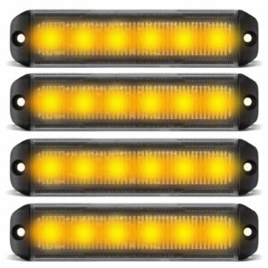 Ford Transit MK7 MK8 2001+ 4x Amber LED Recovery Beacon Roof Lights Kit