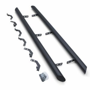 Mitsubishi L200 Double Cab Series 5 / 6 15-23 Matte Black 3 Inch Side Bar Steps