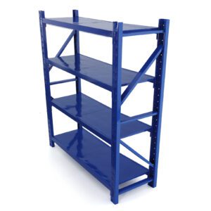150cm Wide Heavy Duty Warehouse Shelving Kit - 4 Shelf Levels - 150x200x60cm - 350KG Load Capacity