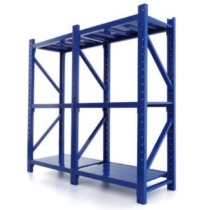 240cm Wide Heavy Duty Warehouse Shelving Kit - 3 Shelf Levels - 240x200x60cm - 350KG Load Capacity