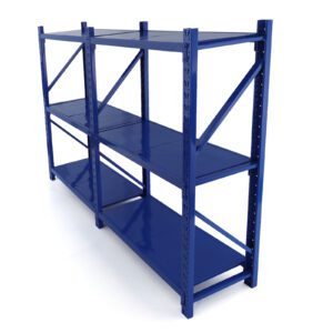 300cm Wide Heavy Duty Warehouse Shelving Kit - 3 Shelf Levels - 300x200x60cm - 350KG Load Capacity
