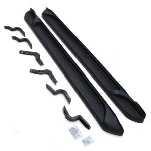 Black Aluminium Side Step Running Boards - Toyota Hilux MK8 2015-2021