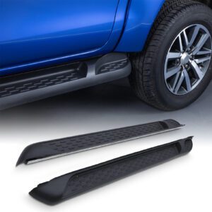 Black Aluminium Side Step Running Boards - Toyota Hilux MK9 2021+
