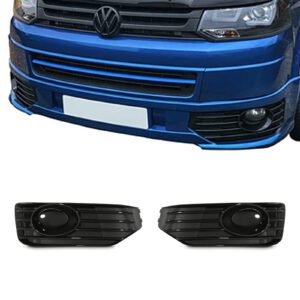 Gloss Black Sportline Fog Light Inserts For VW Transporter T5.1 09-15
