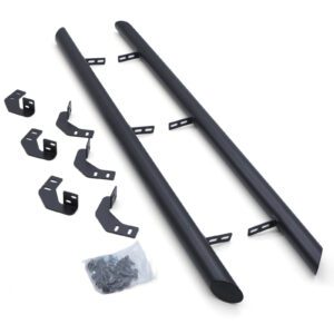 Nissan Navara D23 NP300 15-21 Matte Black 3 Inch Side Bar Steps